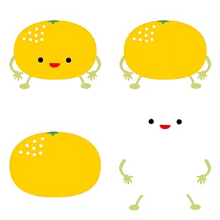 可爱拟人化橙子卡通形象