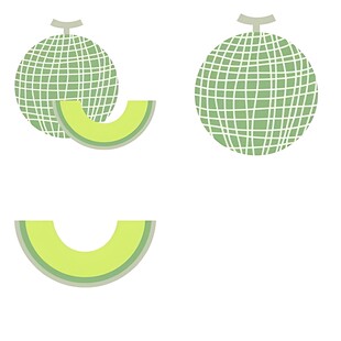 简约风甜瓜图案设计元素