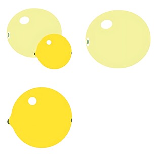 黄色圆润柠檬插画