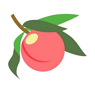 可爱卡通桃子插画