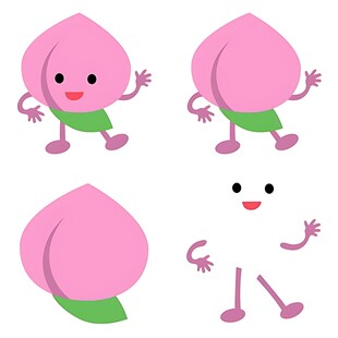 可爱桃子卡通形象集合