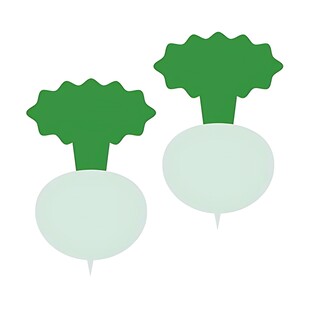 两个卡通萝卜形象