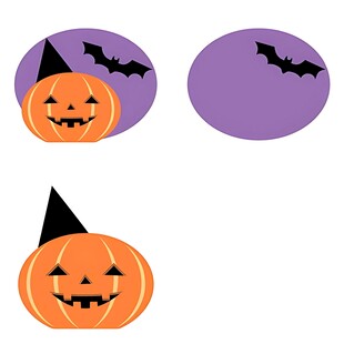 万圣节南瓜与蝙蝠图标