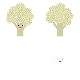 可爱卡通西兰花与小表情