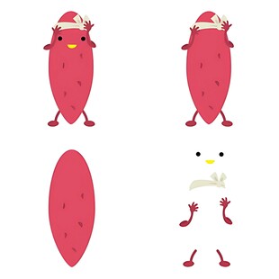 圣诞风卡通萝卜形象设计