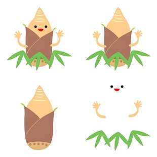 可爱拟人化玉米插画