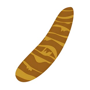 条纹法棍面包插画