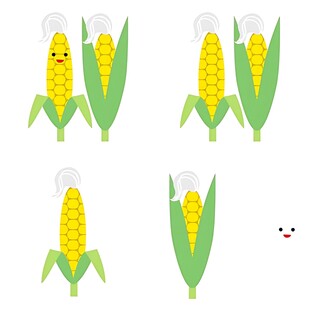 可爱玉米表情插画