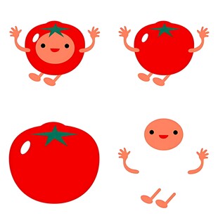 可爱拟人化番茄卡通形象