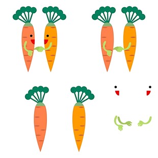 可爱胡萝卜卡通形象设计