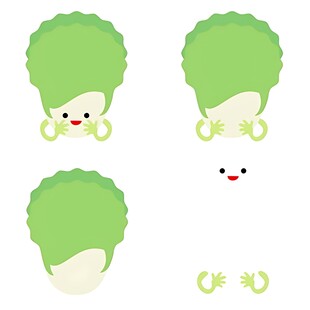 可爱白菜卡通形象设计