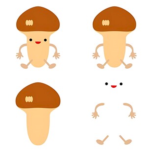 蘑菇卡通形象展示