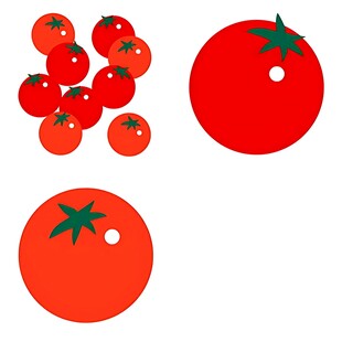 一组红色番茄插画