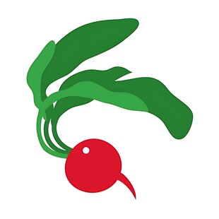 卡通形象的红色萝卜