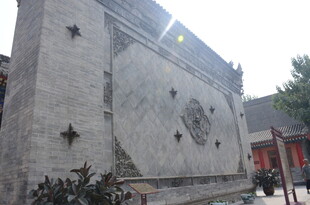 中式古老影壁建筑景观