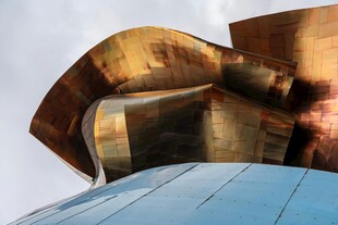 现代艺术风格的金属建筑外观