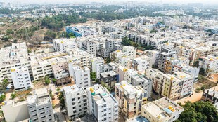 城市建筑群鸟瞰景观