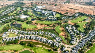 俯瞰现代住宅小区景观