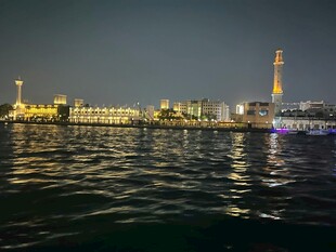 麦加圣地夜景 灯火辉煌