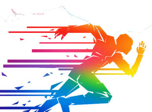 体育运动人物剪影 