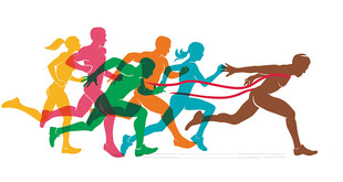 体育运动人物剪影 