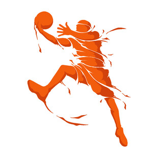 体育运动人物剪影 