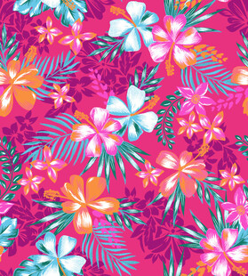 热带花卉图案背景