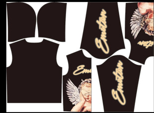 个性黑色服饰图案设计