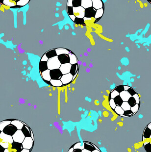 足球涂鸦图案背景设计