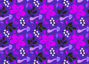紫色花卉图案背景纹理