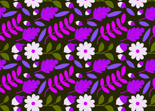 紫色花卉图案背景