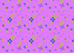 紫色花卉图案无缝背景