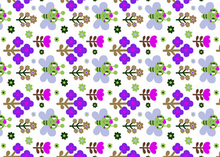 花卉菱形图案无缝背景图