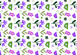 紫色花卉植物图案背景