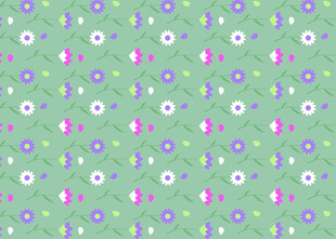 绿色底多彩圆点图案背景