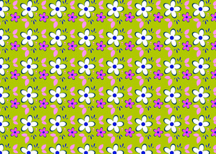 绿色底花卉图案纹理