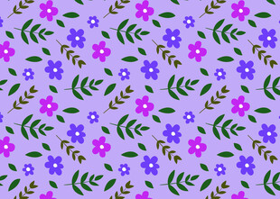 紫色花卉图案背景纹理