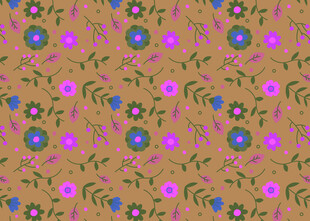多彩花卉图案背景