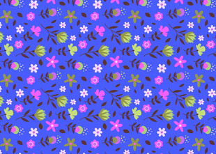 梦幻多彩花卉图案背景