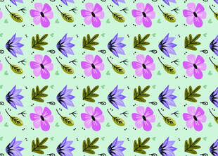 紫色花卉图案背景纹理