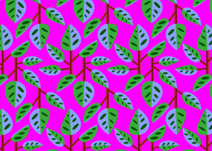 粉色背景绿叶图案纹理