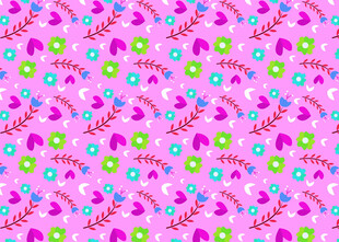粉色多彩卡通图案背景