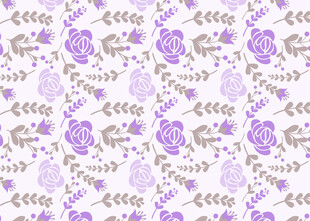 紫色花卉图案背景纹理