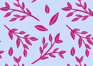 粉色枝叶图案背景图
