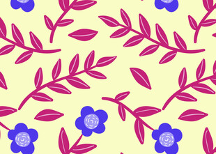 花卉枝叶图案背景