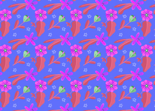 紫色花卉胡萝卜图案背景