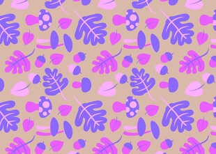 粉色系花卉叶子图案背景