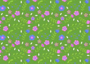 缤纷花草图案背景