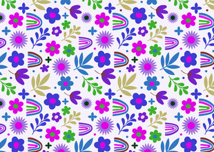 多彩花卉图案背景