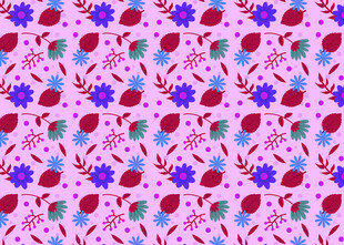 粉色花卉水果图案背景